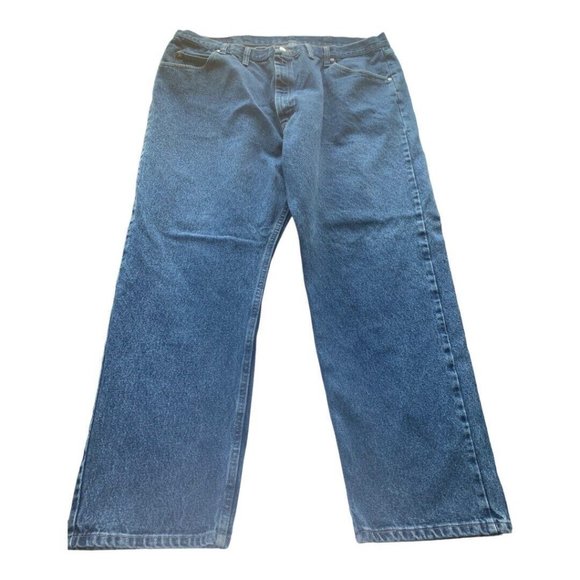 Wrangler Mens 44 x 30 Denim Jeans‎ Relaxed Fit 9760WDR - Picture 2 of 13